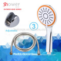 3 functions ABS plastic chromed good water outlet bath head shower set
